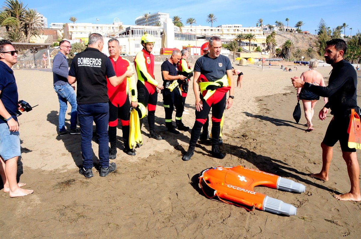 San Bartolomé de Tirajana se dota del primer dron de socorrismo acuático de la Isla