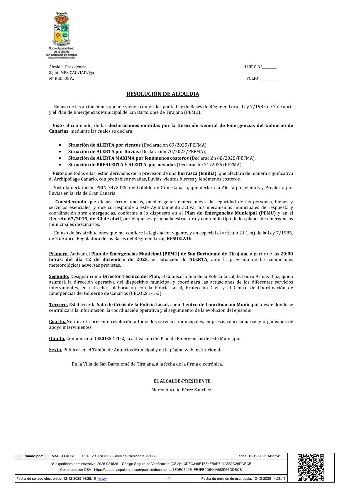 20251212 Anuncio DECRETO ACTIVACIÓN PEMU ALERTA BORRASCA EMILIA 12dic2025 1