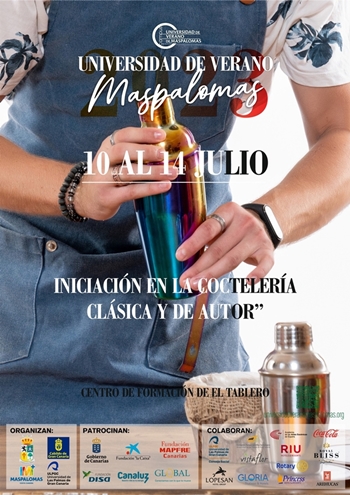 revisión incidente Maestro La Universidad de Verano de Maspalomas ofrece un curso de coctelería  clásica y de autor para no iniciados